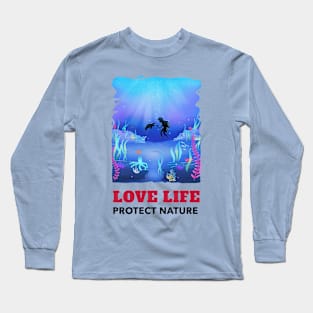 Love Life Protect Nature No. 2 Long Sleeve T-Shirt